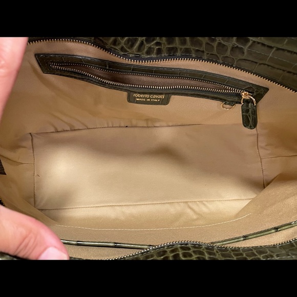 Roberto Cavalli moss green tote - purse NWT - Picture 13 of 15